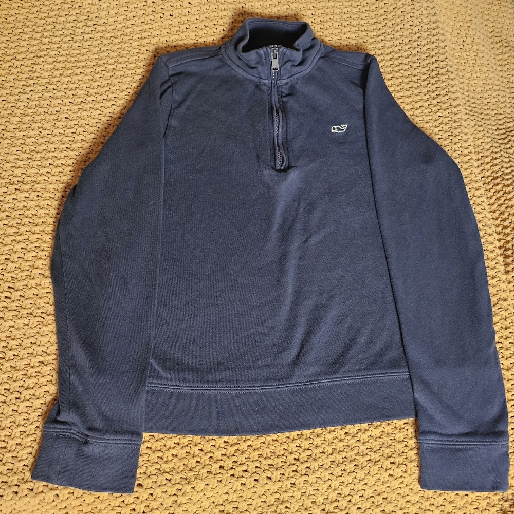 Vineyard Vines Boys Navy Quarter-Zip Sweater Size Small